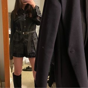 Topshop raw edge satin shirt / tunic